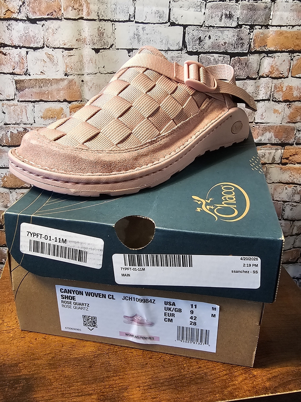Chaco Canyon Woven CL Sandal in Rose Quartz (Pink)